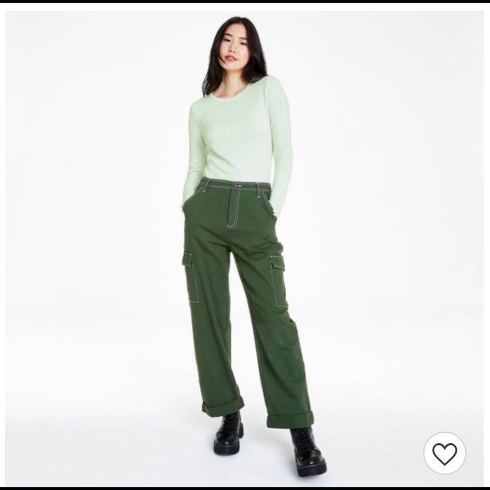 COPY - Women's Mid-Rise Straight Leg Pocket Pants - Sandy Liang x Target Green